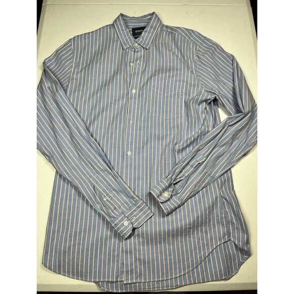 Bonobos Mens Button Down Cotton Casual Dress Shirt Size L Long - Picture 1 of 6